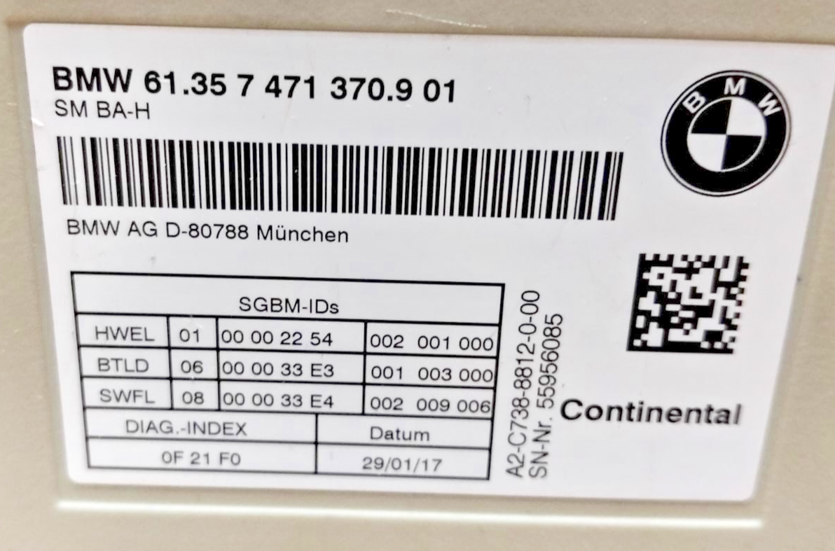 OEM Front Memory Seat Control Module BMW G12 740e 740i 750i B7 M760i 7471370