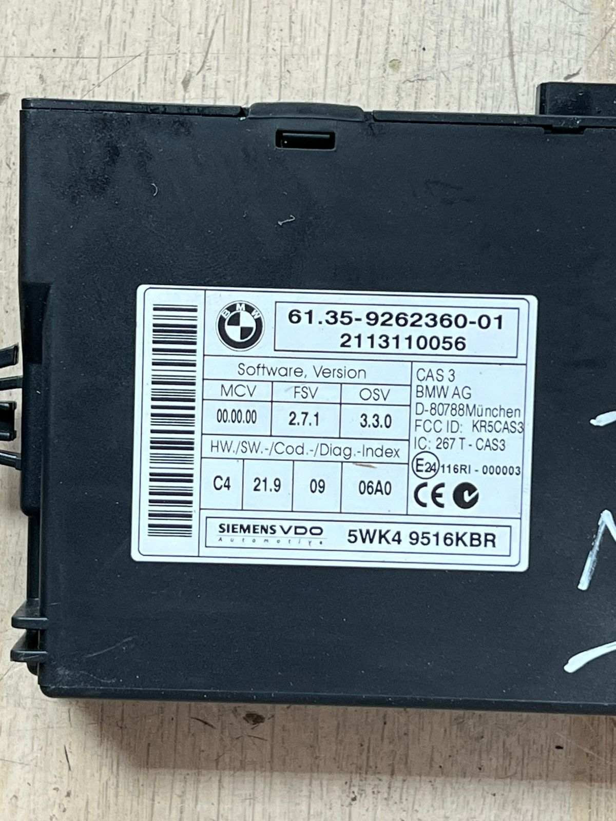 BMW X1 20iX E84 2011 N20 ENGINE CONTROL UNIT ECU+CAS3+KEY FULL KIT 7629006