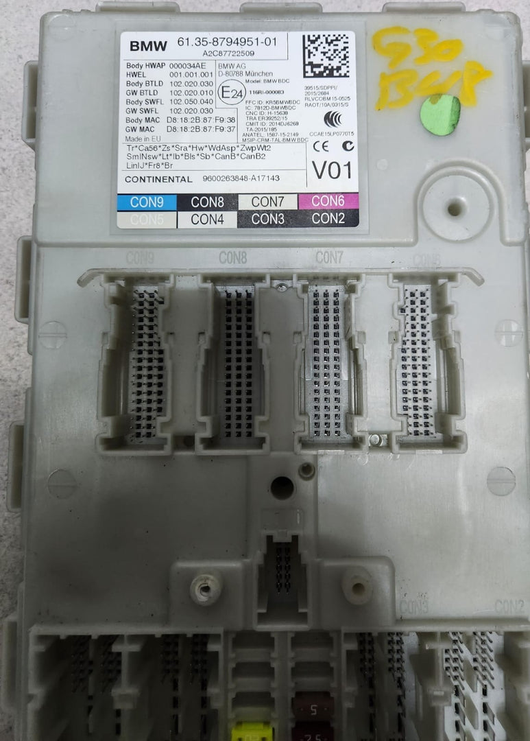 BMW Body Domain Controller 8794951 5 Series G30 G31