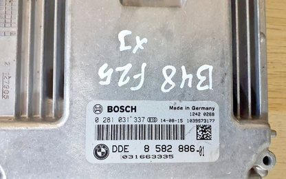 BMW X3 F25 XDRIVE ECU Lockset B48 Automatic Ignition Key Module 8582886
