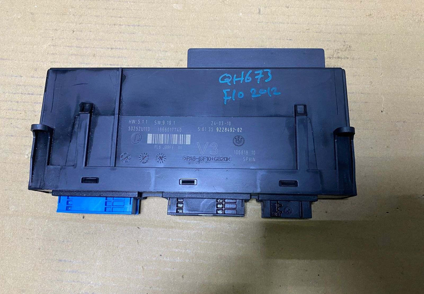 2011-2016 BMW 535i Junction Box Control Module 9228492 5 528i, 535i, and 550i