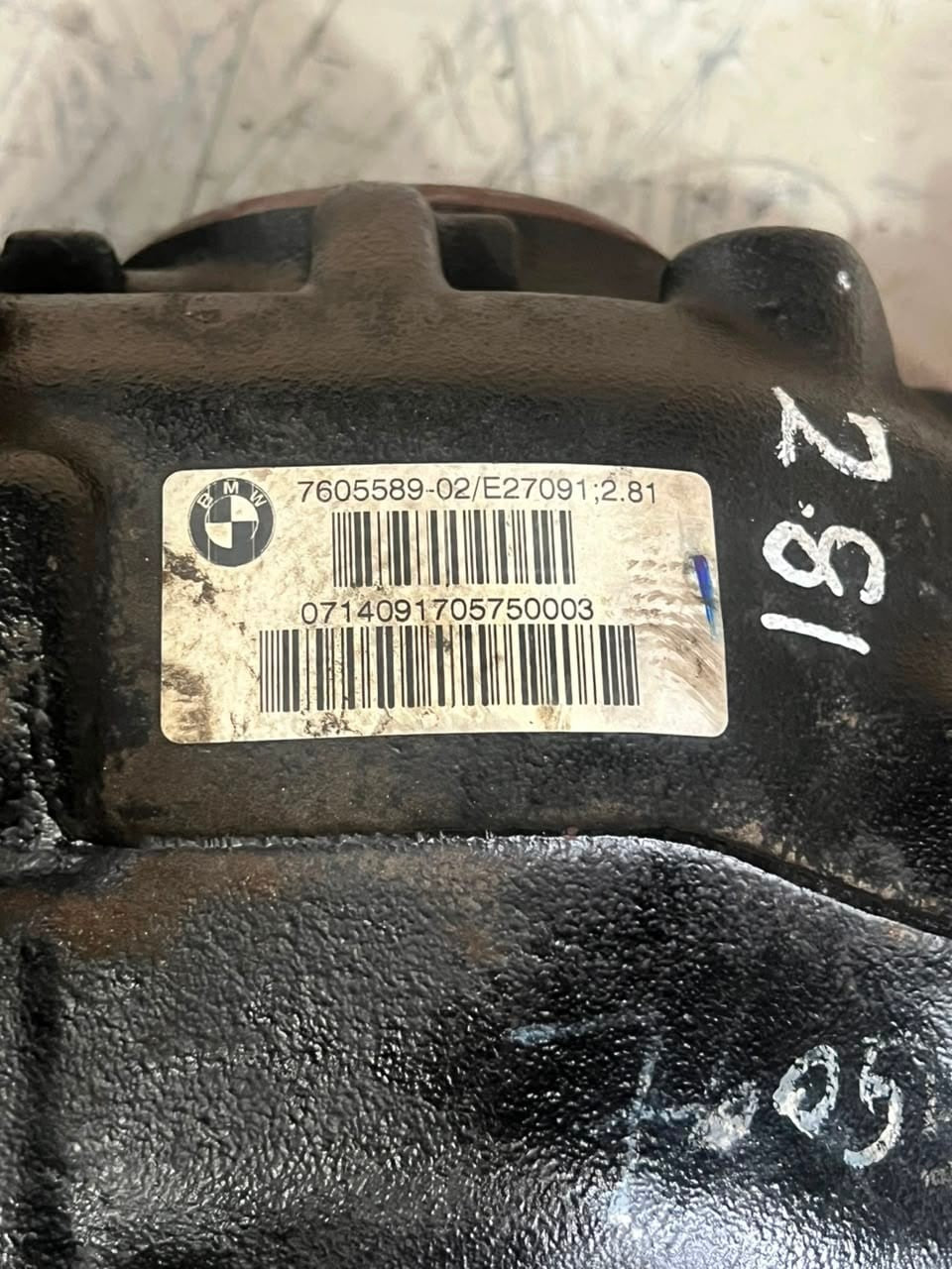 2011-2018 BMW 3 Series F30 F31 F35 RATIO 2.81 Rear Differential 7605589 OEM