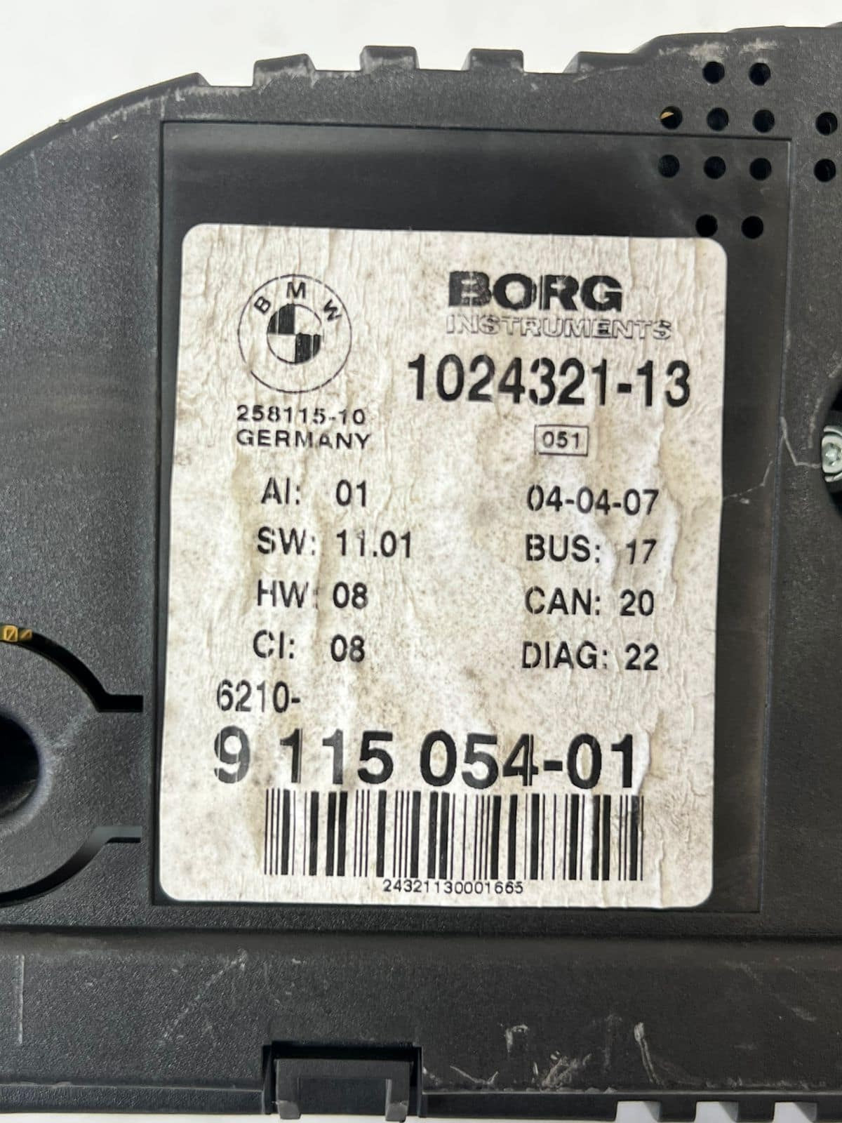 2007-2008 BMW Z4 E85 PETROL Speedometer Instrument Cluster 9115054 OEM