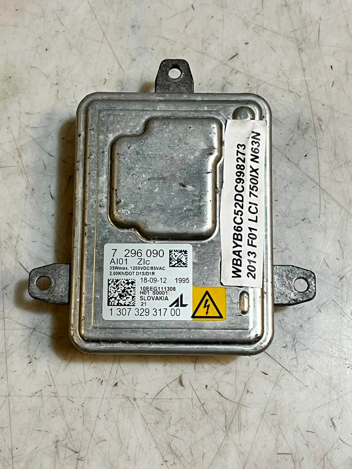 BMW F01 F31 F34 F80 M3 F10 F15 330i Xenon Headlight Ballast Control Unit 7296090