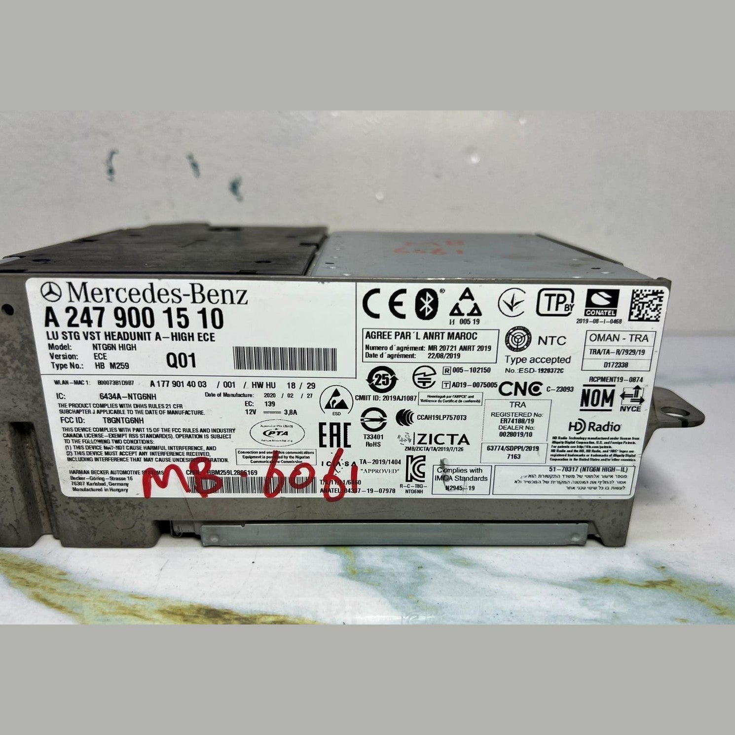 17-23 Mercedes W247 W118 CLA Radio Audio Multimedia Head Unit  A247 9001510 OEM