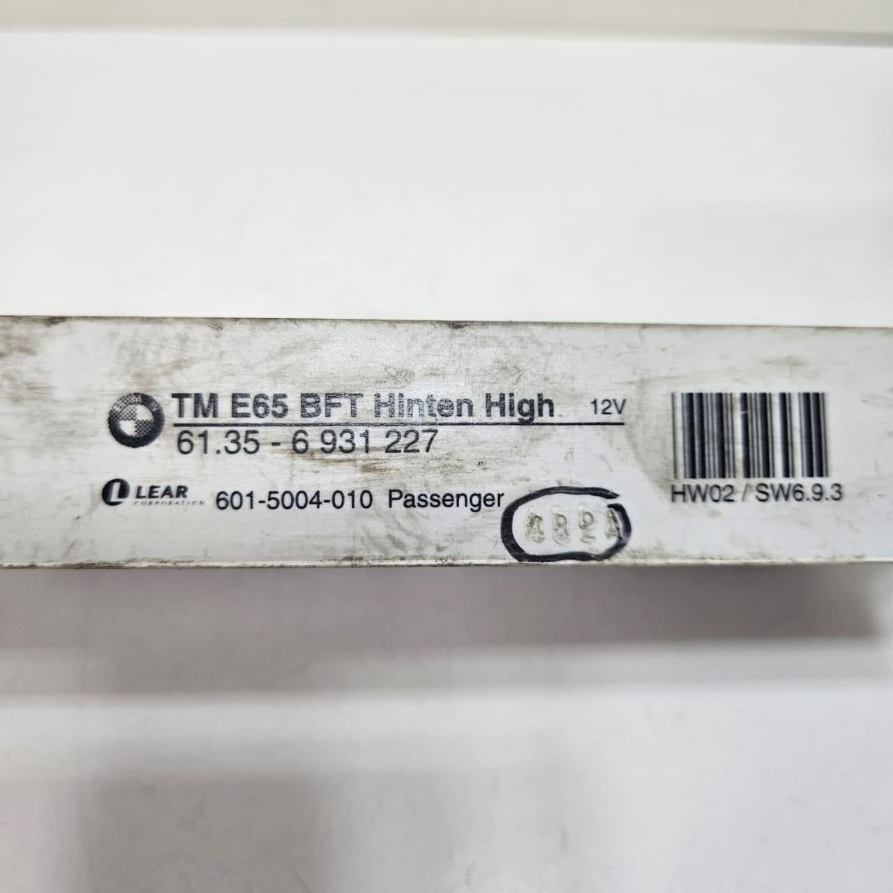 OEM BMW 7 Series E65 E66 Door Control Unit Rear Passenger Side 6931227