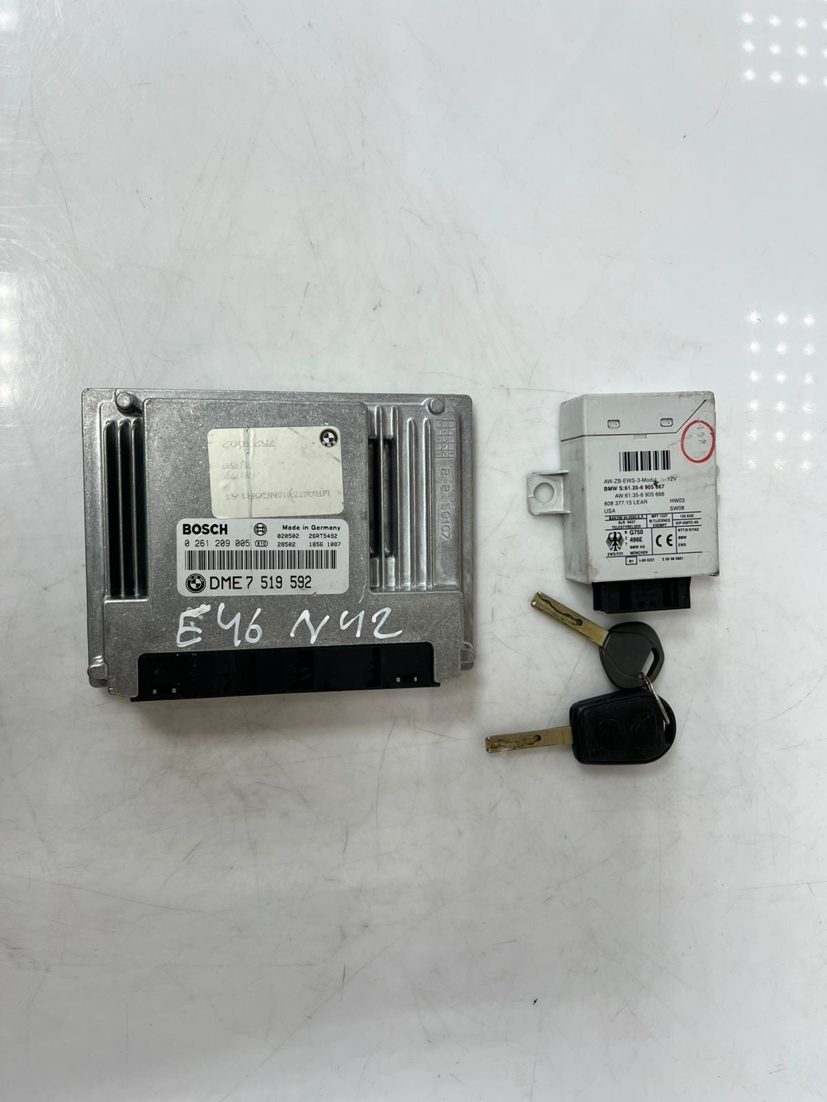 BMW 3 series E46 set basic control unit key control unit EWS 7523838 7522729