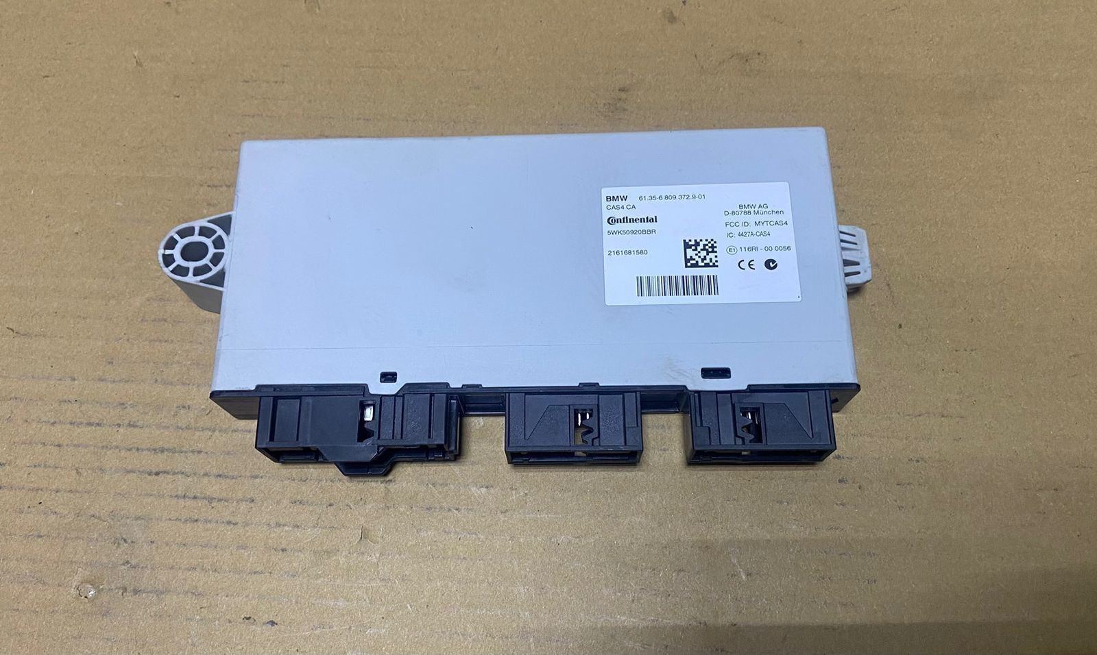 2012 BMW 535i Control Module 6809372 5 Series F10 and X3 F-Series CAS 4