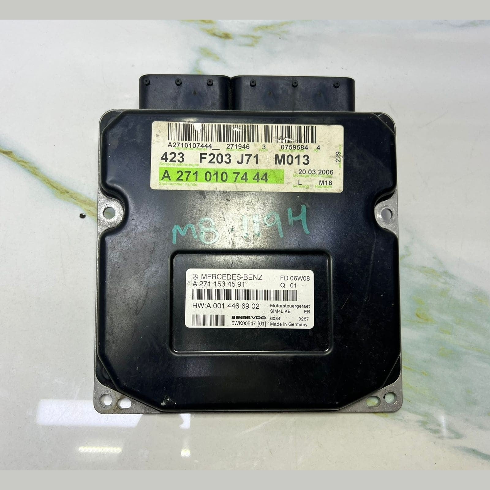 2000-2007 Mercedes-Benz C230 Engine Control Unit A2711534591 W203 C180 C230 M271
