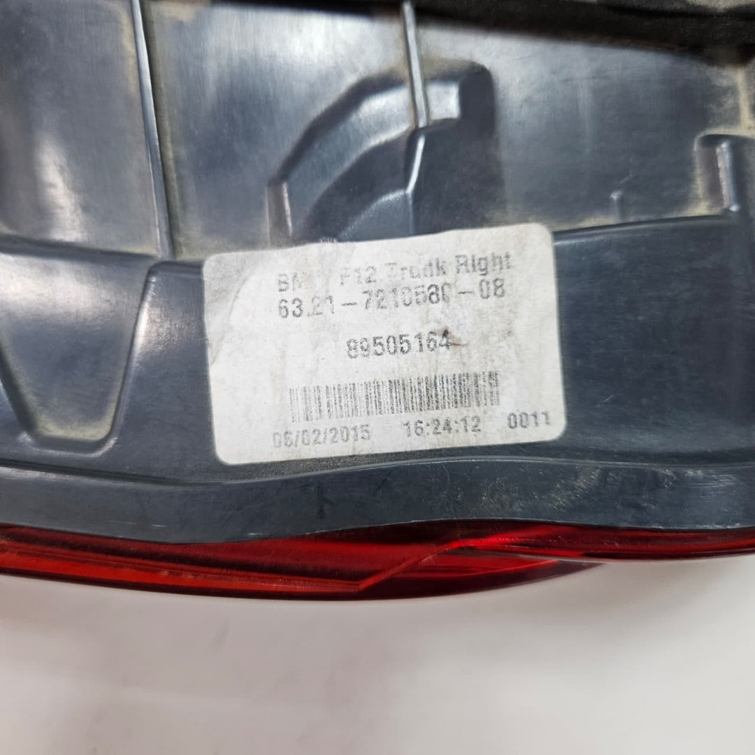7210580-2013-2019 BMW 6 Series F06 F12 F13 650i Gran Coupe Taillight Rear Right