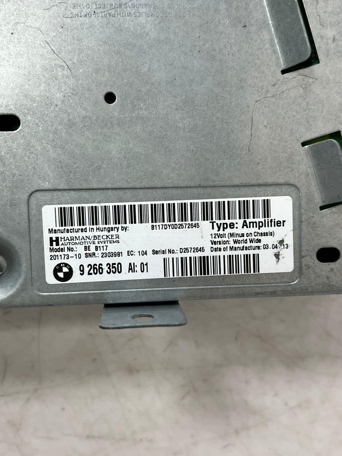 2011-2015 BMW 7 Series F01 F02 F03 F04 740i HIFI Audio Amplifier 9266350 OEM