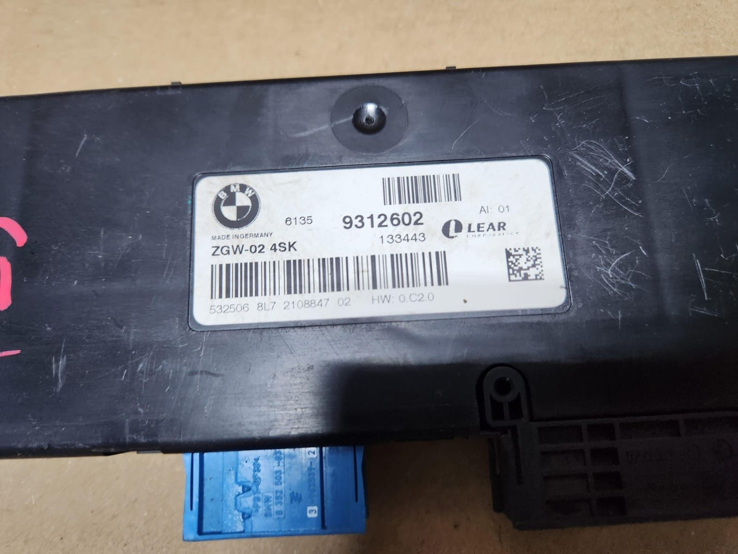 2009-2019 BMW X3 Central Gateway Module 9312602. X3 F25,ZGW-02. F25 X3
