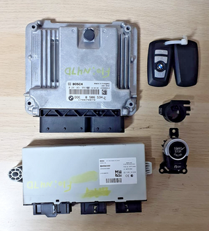 BMW F10 N47D Diesel Engine Control ECU CAS4 6809372 Set with 2 Keys OEM 8586534