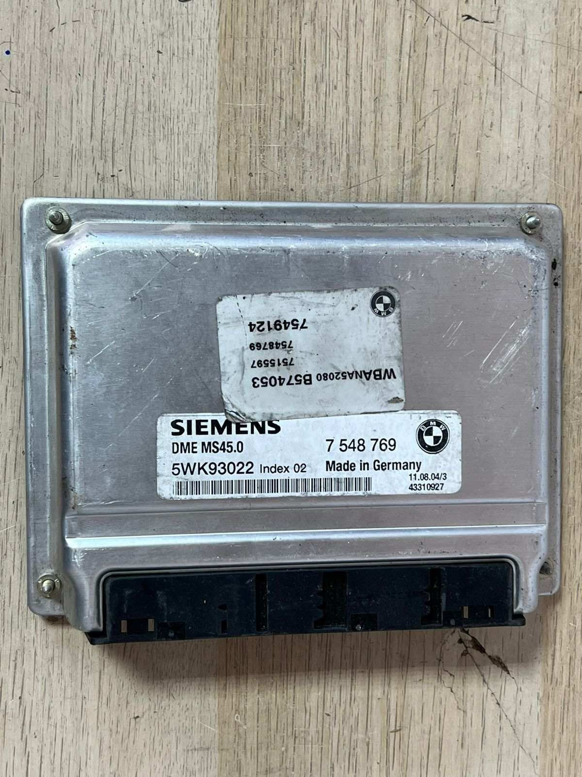 2004-2006 BMW X3 Engine Control Module 7548769 E60 E61 E83 E85 X3 Z4 M54 MS45.0