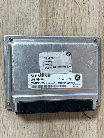 2004-2006 BMW X3 Engine Control Module 7548769 E60 E61 E83 E85 X3 Z4 M54 MS45.0