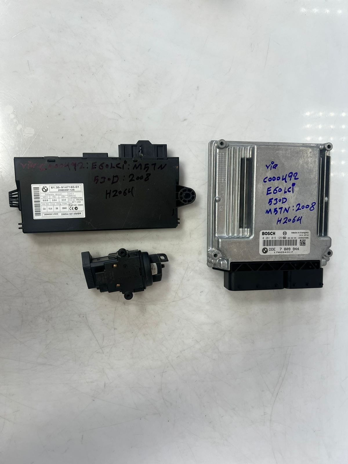 2008 BMW 530D E60 LCI M57N Engine Control Unit ECU SET DDE+CAS3 7809944 OEM