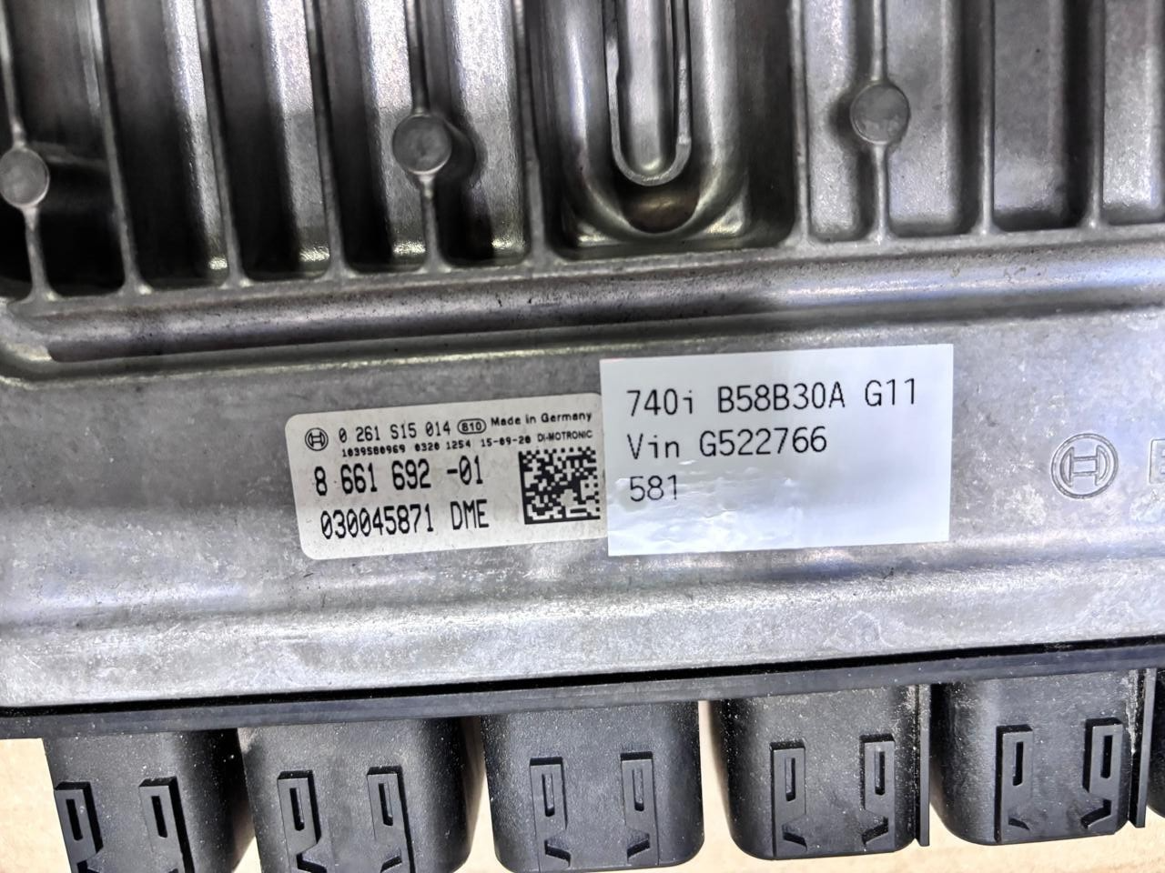 BMW 740i B58B30A G11 vin G522766 ENGINE CONTROL UNIT SET +KEY  - 8661692