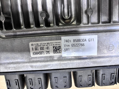 BMW 740i B58B30A G11 vin G522766 ENGINE CONTROL UNIT SET +KEY  - 8661692