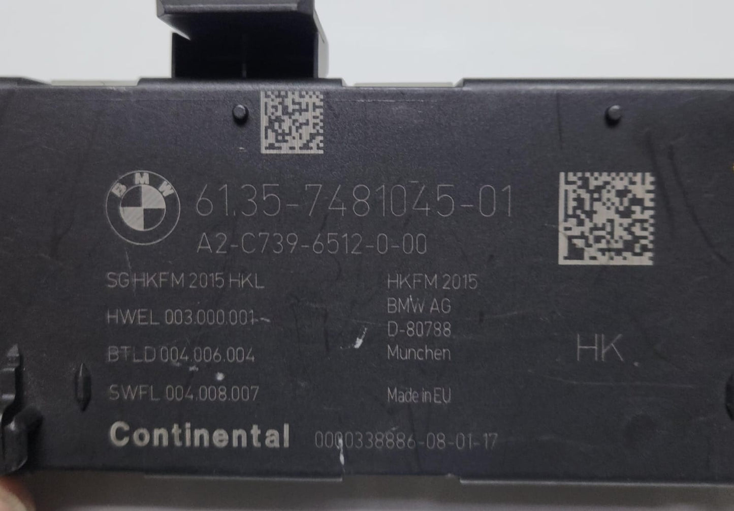 2016-2020 BMW 740i Tailgate Control Module 7481045 7 Series G11 G12 OEM