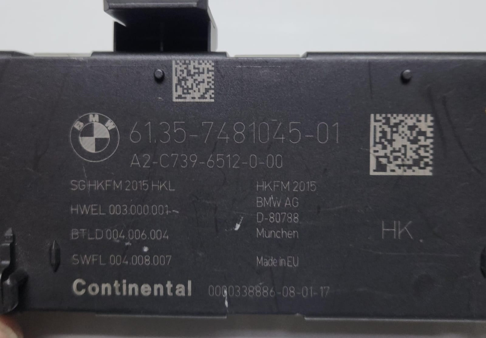 2016-2020 BMW 740i Tailgate Control Module 7481045 7 Series G11 G12 OEM