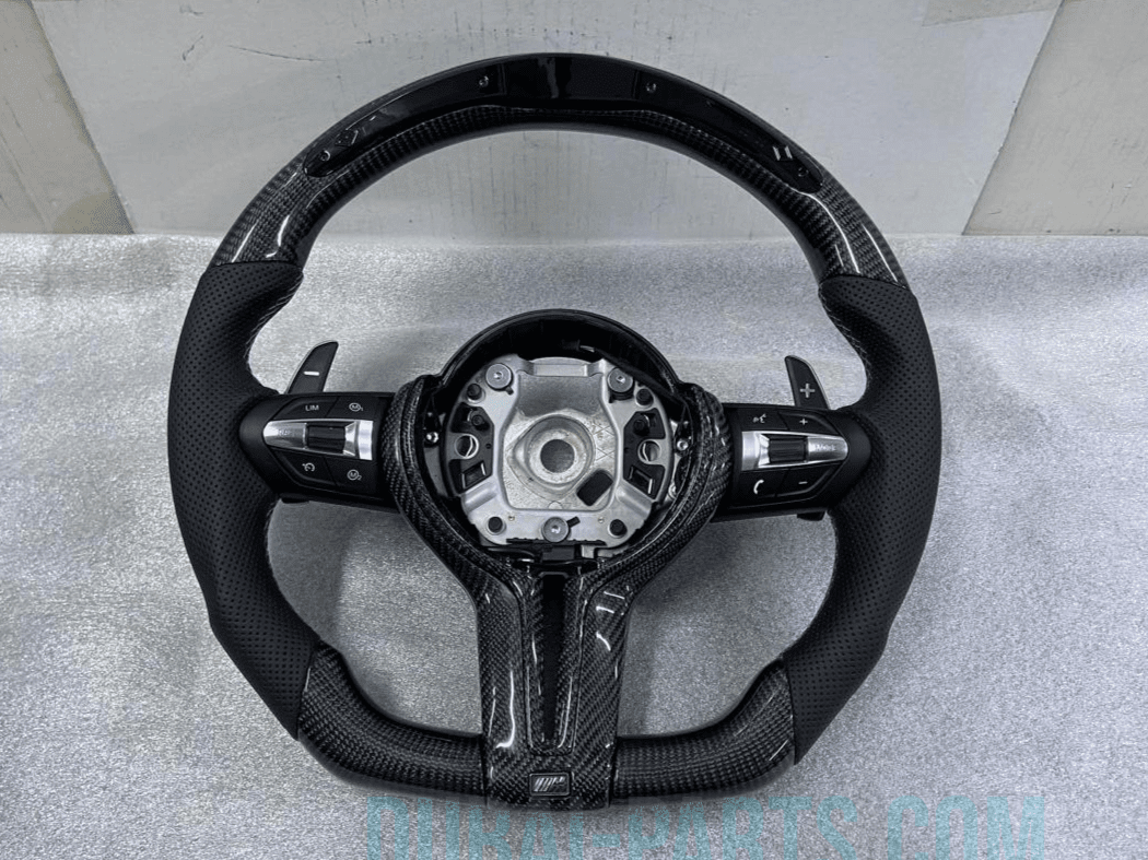Carbon Fiber Steering Wheel FOR BMW F30 F32 Series MSport With Paddle Shifts LED