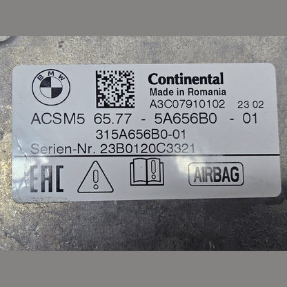 OEM BMW 3 4 SERIES G20 G21 G22 G26 G80 CONTROL MODULE UNIT ECU SRS 5A656B0