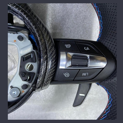 OEM BMW Carbon Fiber Steering Wheel F30 F32 Series MSport With Paddle Shifts LED