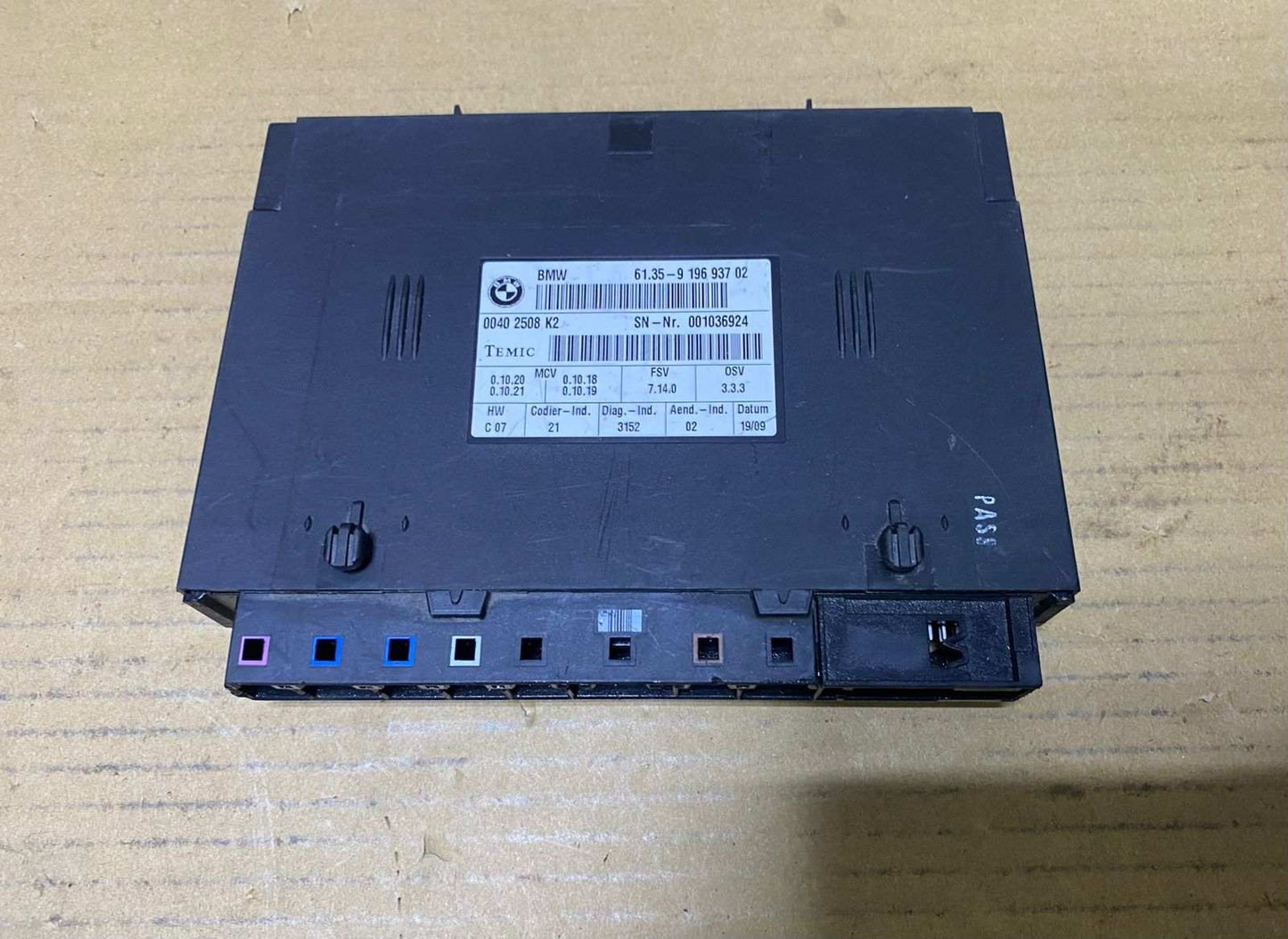 BMW Seat Control Unit Module 9196937 E92 E93 3 Series 