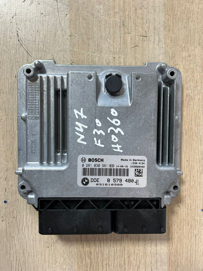BMW OEM N47N F30 ENGINE CONTROL UNIT DDE ECU SET 8579480 +KEY+START BUTTON