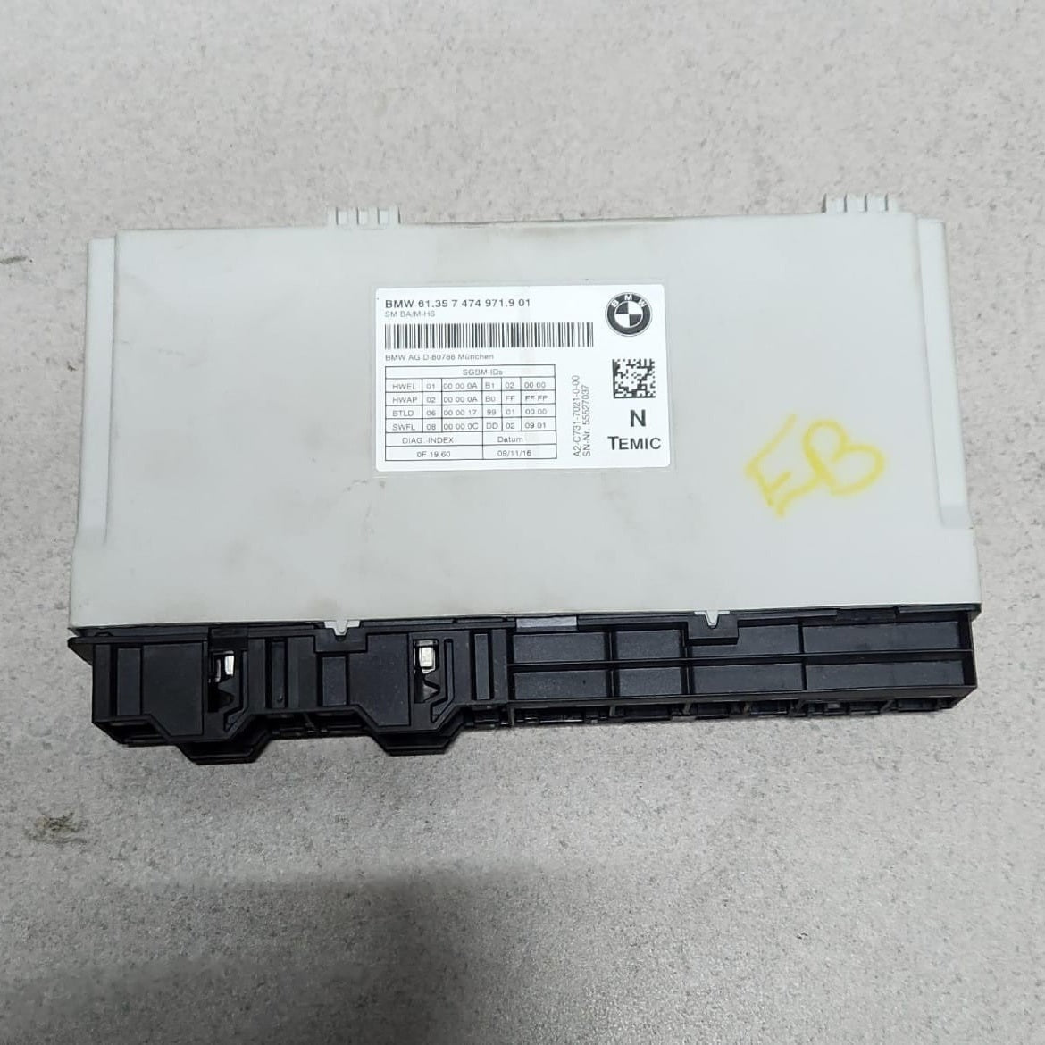 BMW X1 Front Seat Control Module 7474971 F20 F21 F22 F30 F31 F32 F33 7474971 OEM