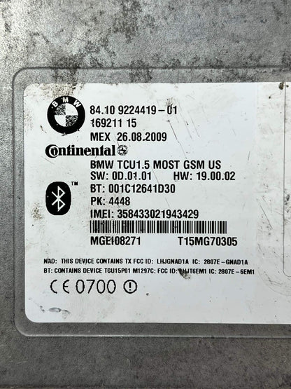 2007-2013 BMW E90 E92 3' 328i Bluetooth Telematics Control Module 9224419 OEM
