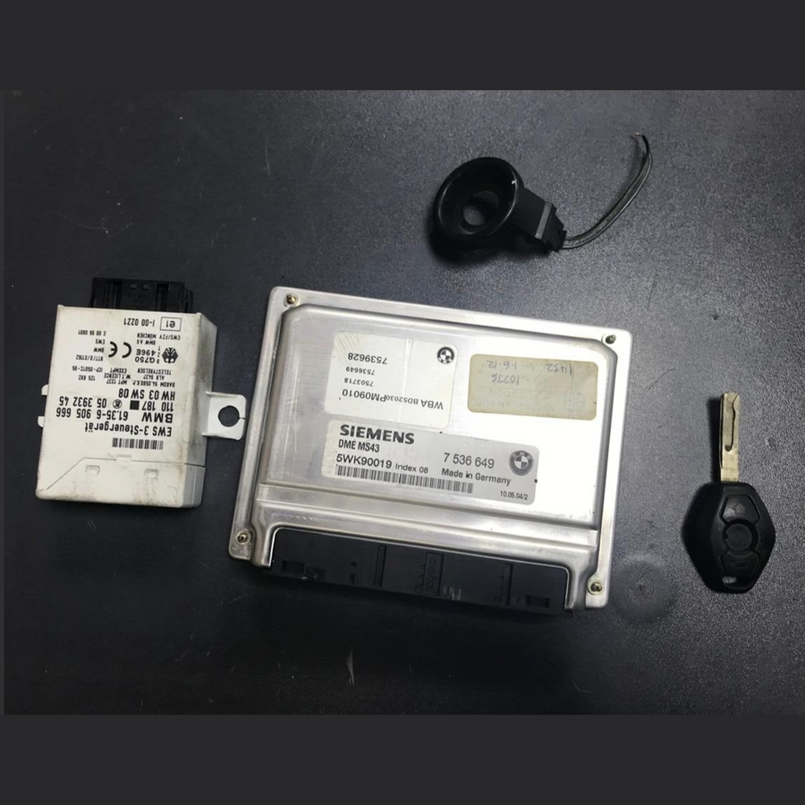 BMW 330Ci 2004 E46 M54 MOTORSTEUERGERÄT ECU SET DME MS43 7536649