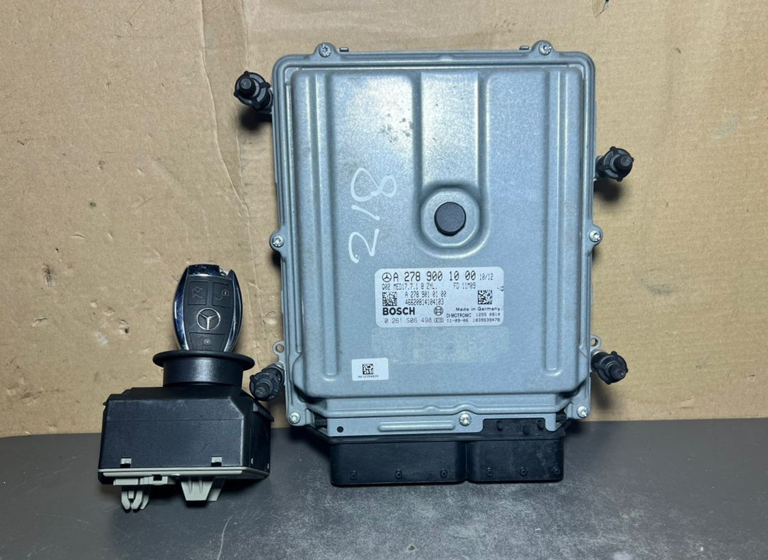 Mercedes W218 ECU Engine Control Module Ignition Key Switch Set A278 9001000 OEM