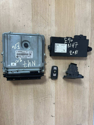 2011 BMW N47 E90 Engine Control Unit DDE SET + CAS3 + 1KEY 8510829