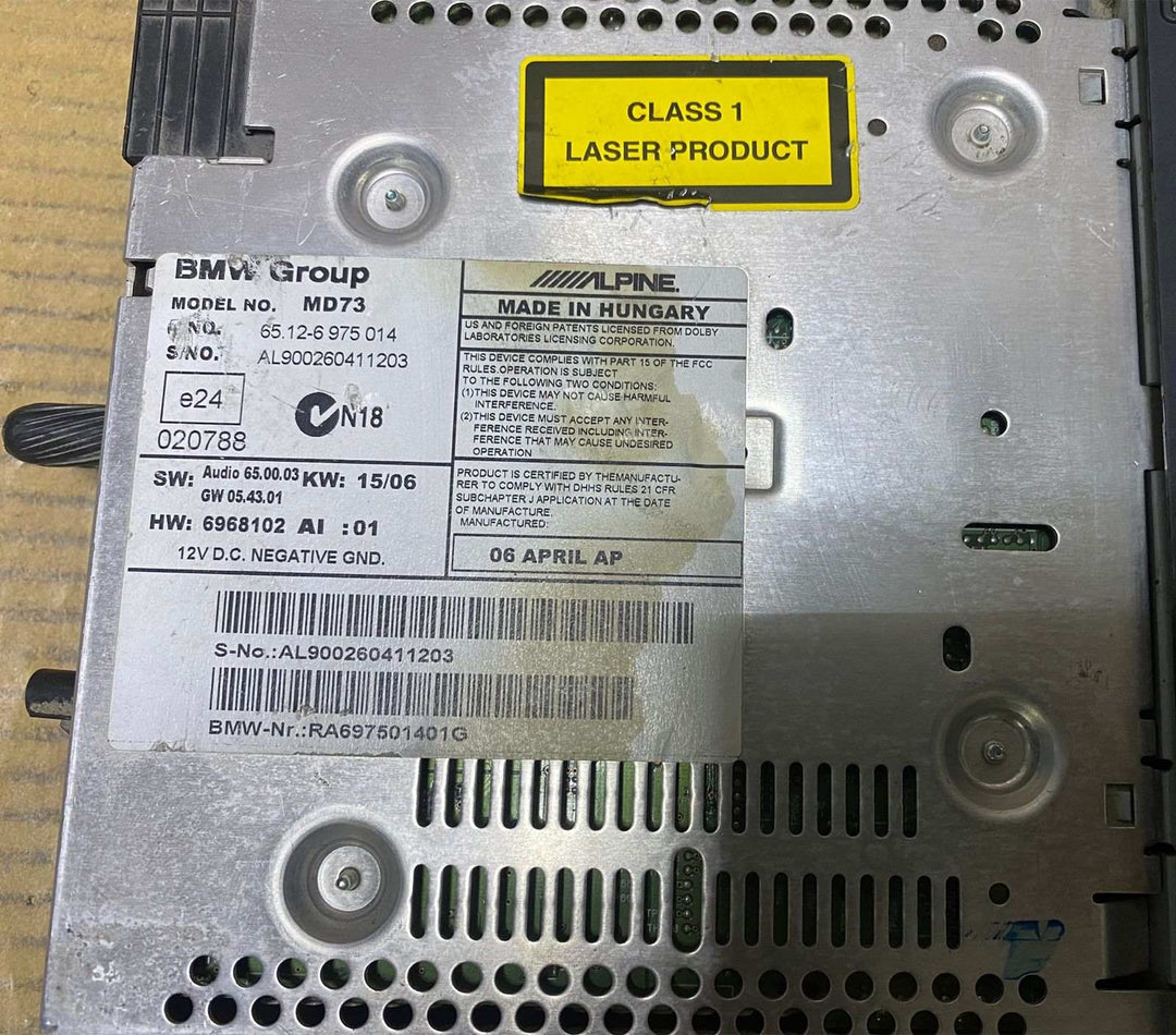 BMW Radio Professional Md 6975014 E88 E87 E90 Professional MD Radio