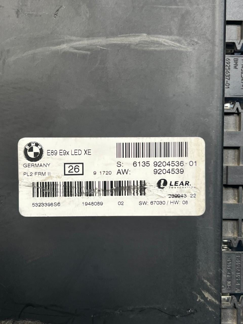 2009-2016 BMW 3' Z4 E90 E91 E92 E93 E89 FRM II LED Footwell Module 9204536 OEM