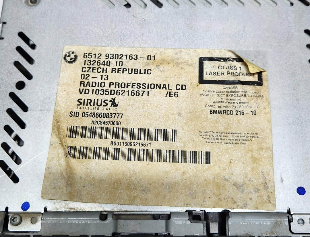 2012-2015 BMW X1 Radio CD Player Head Unit 9302163 X1 E84 OEM