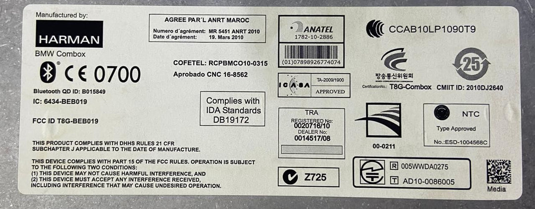OEM BMW F11 F10 F30 F32 F36 BLUETOOTH CONTROL MODULE ECU 9257150