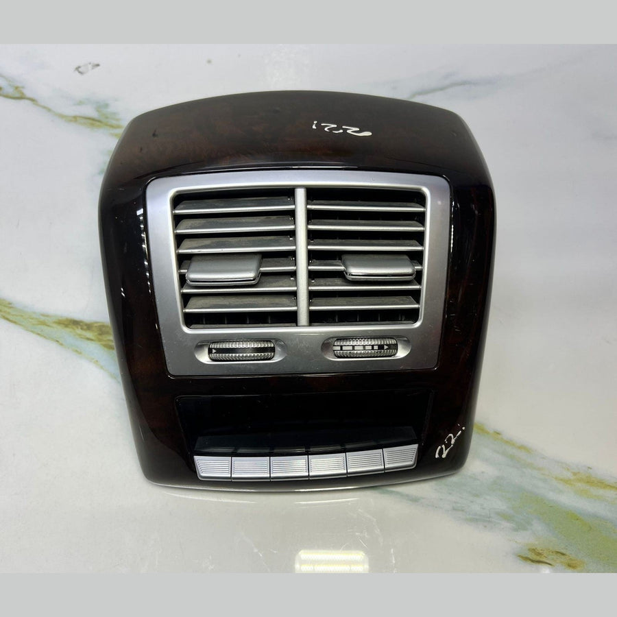 07-13 Mercedes W221 S600 S400 Rear Center Console A/C Air Vent Trim Wood OEM