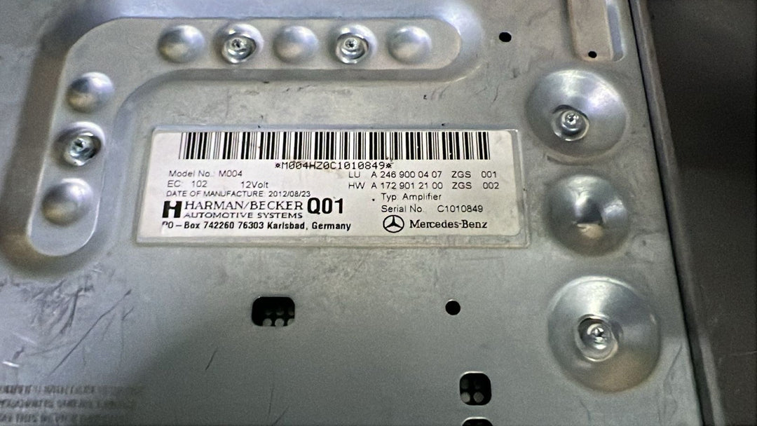12-14 Mercedes W246 Harman Kardon Audio Sound Amplifier Amp A246 9000407 OEM