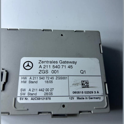 2004-2008 Mercedes-Benz E classCLS350 Central Gateway Control Module A2115407145