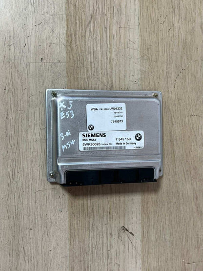 2003-2005 BMW 530i Engine Computer Module 7545150 E39 E46 MS43 M54 ECU