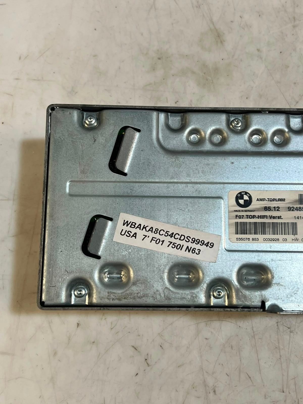 2012 BMW 5' F01 F02 F07 F25 F04 X3 F10 F11 535i Top-Hifi Amplifier 9248552