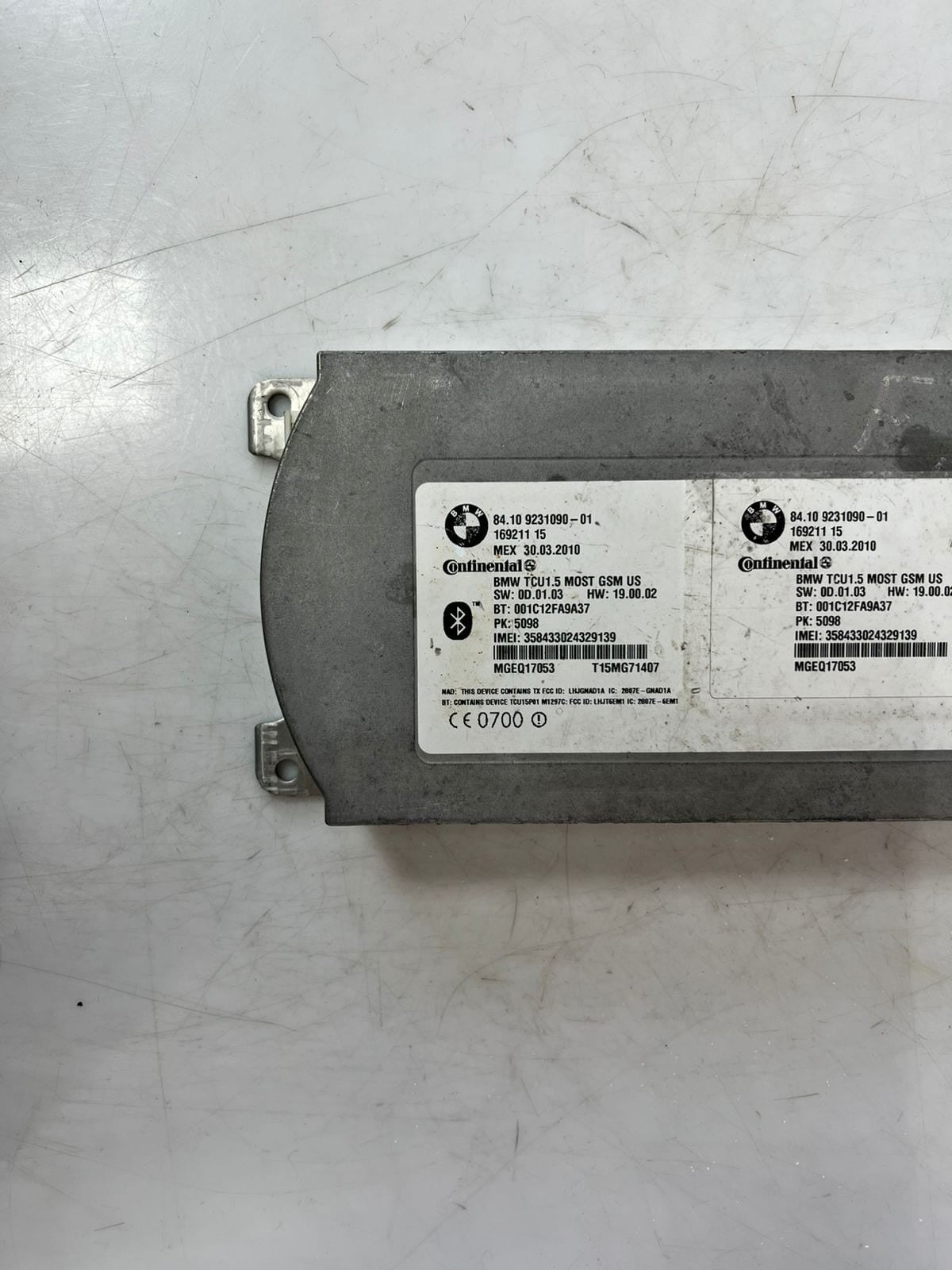 2011-2016 BMW 535i 550i 650i X6 Bluetooth Telematics Control Module 9231090 OEM