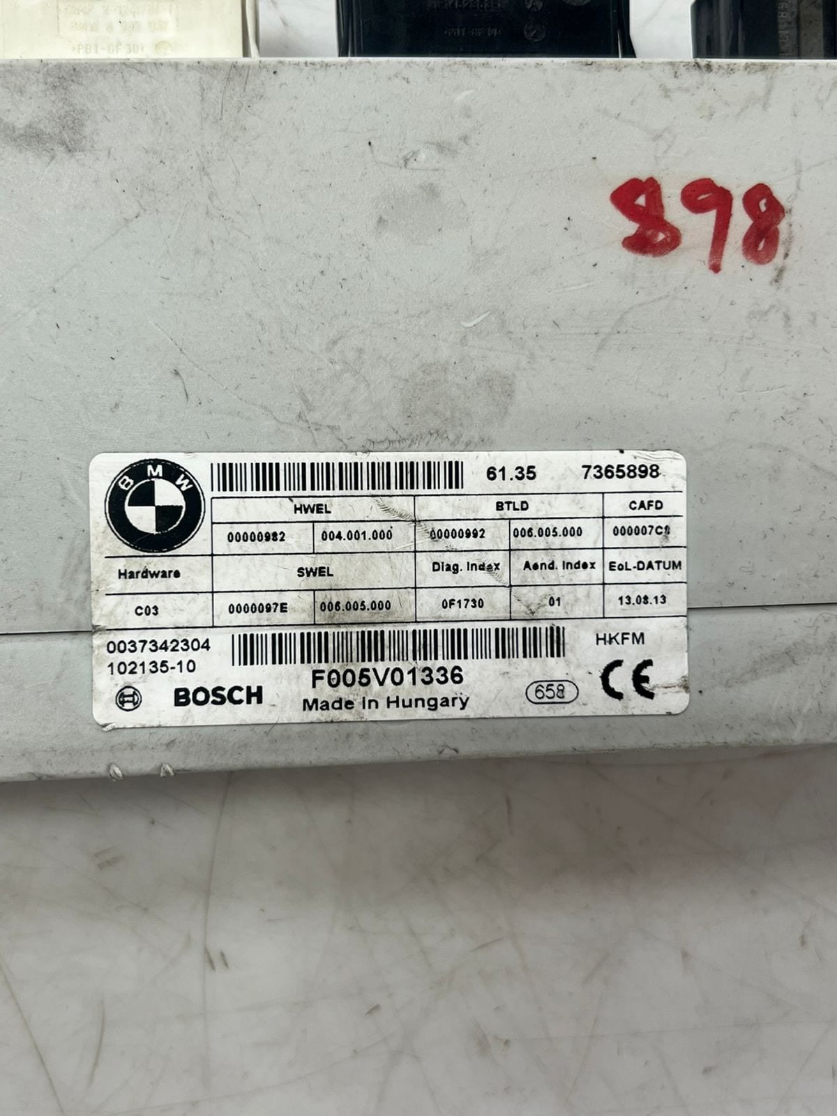 BMW F10 F11 5 Series Tailgate Control Module 7365898 OEM