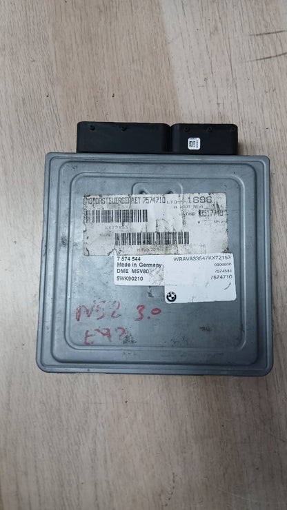 2007-2008 BMW 328i Engine Control Module MSV80 DME 7574544 3.0 E90 E60