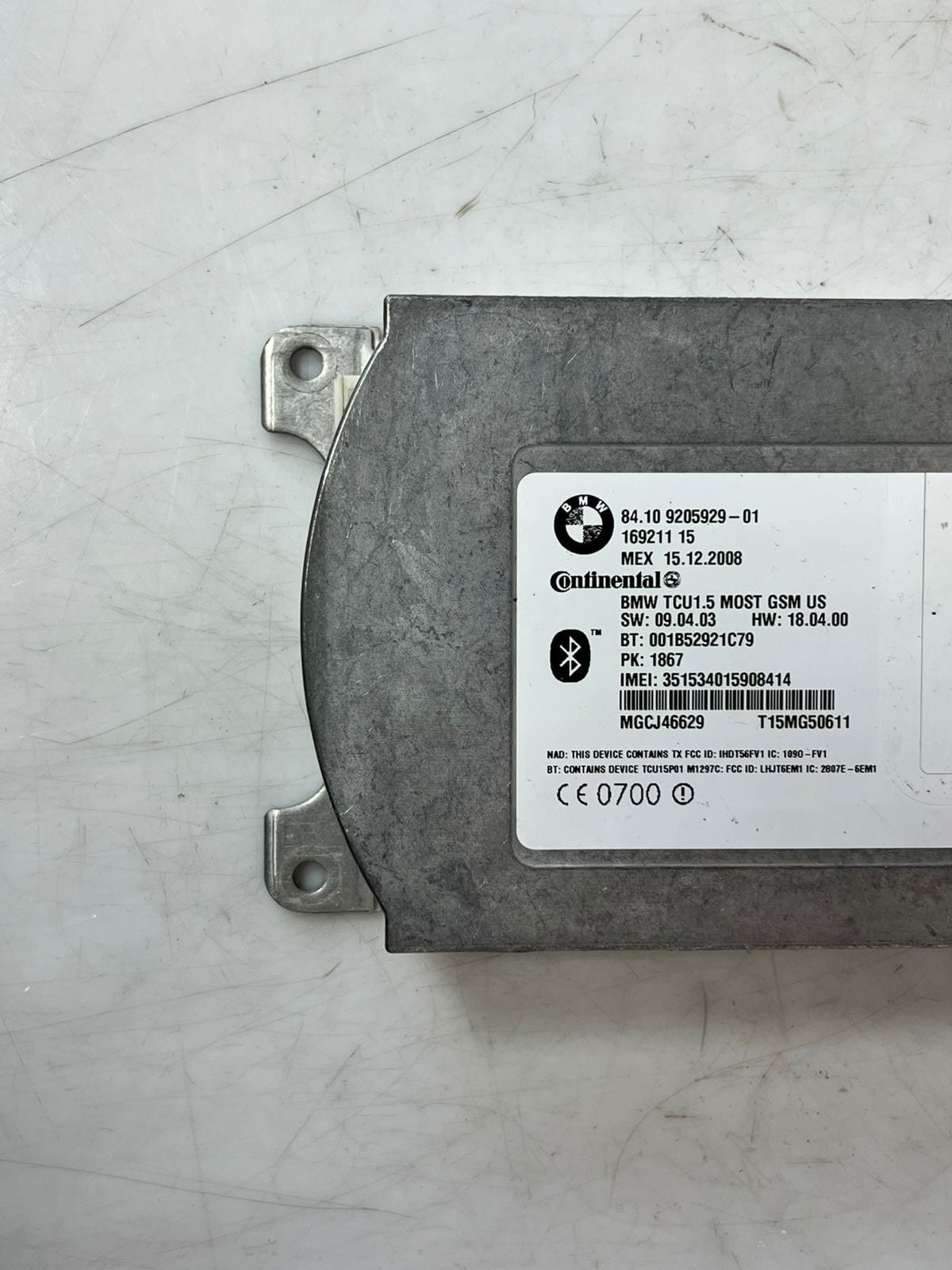 2007-2013 BMW 328i 335i, X5, X6 Telematic Control Module 9205929 OEM