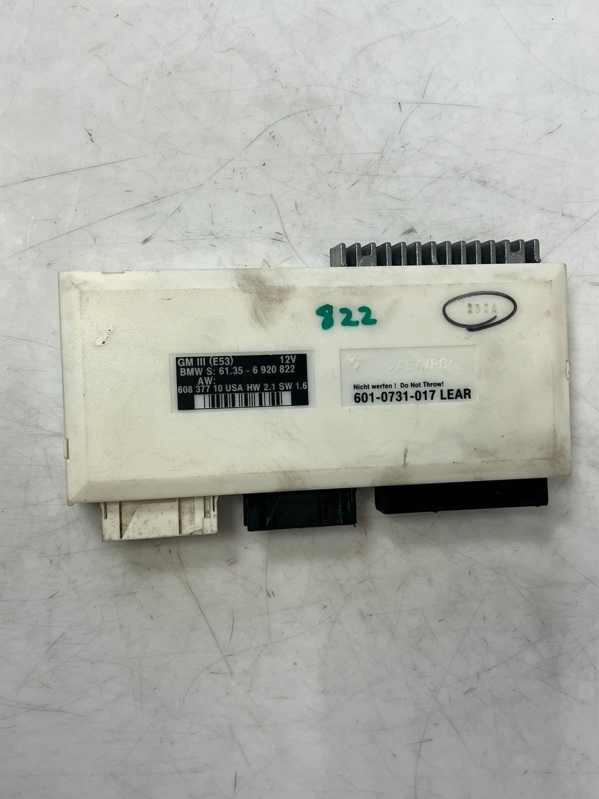 2000-2005 BMW X5 E53 GM3 12V Body Control Module 6920822 OEM