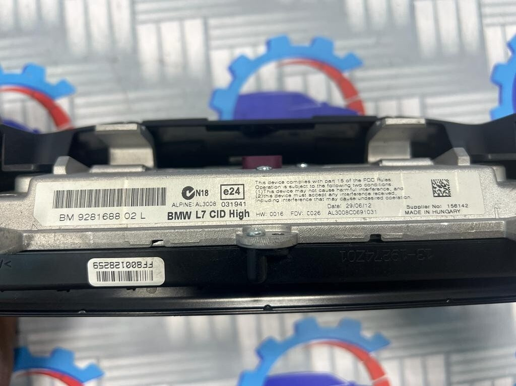 BMW 328i F30 2012 TO 2016 Information Display Screen OEM 9281688