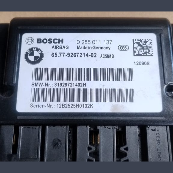 BMW 3 SERIES F30  SRS CRASH ECU UNIT MODULE SENSOR - 9267214